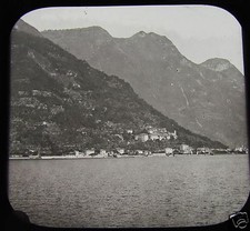 Glass Magic Lantern Slide UNKNOWN LOCATION THE ITALIAN LAKES C1900 ITALY picture