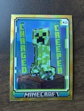 2024 Panini Prizm Minecraft Base Set Optichrome Gold /49 Charged Creeper #12 picture