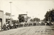 State st [i.e., Street] parade, Iola, WI Wisconsin 1911 RPPC Photo Postcard COPY picture