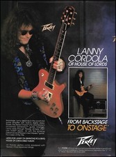 House of Lords Lanny Cordola 1989 Peavey Odyssey guitar advertisement ad print picture