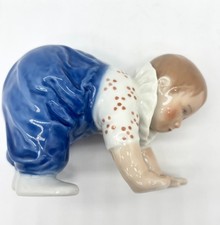 Vintage Royal Copenhagen Crawling Baby Porcelain Figurine #1518 picture