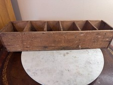 VTG  Primitive/Rustic Handmade Wooden Box Trinket Shelf 19