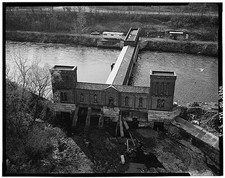 Photo:Cohoes NY Mohawk River 1900s Gate House No 1 Aerial View picture