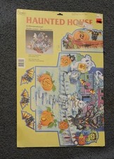 HTF Vintage Eureka 3-Dimensional Halloween Haunted House Decoration 80s 3D NOS picture