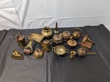 Vintage Brass Miniatures Lot Made in England Lot of 15 Pieces picture