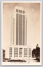 City Hall Kansas City Missouri Tall Art Deco Skyscraper RPPC Real Photo Postcard picture