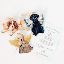 Bradford Editions Puppy Paradise Set Two Ornaments 2001 Lynn Kraatz Certificate picture