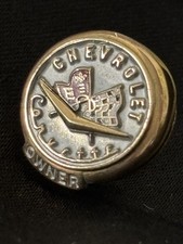 Vintage 1956-1966 10karat DP Chevrolet Corvette Owner Lapel Tie Tack Pin picture