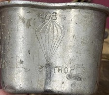 Rare WW2 463rd 101st Airborne paratrooper Trench Art cup & Camo cover picture