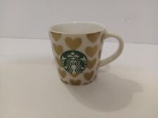Starbucks Espresso Demitasse Cup Mug Mini 3 Oz Gold Hearts 2015 picture