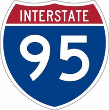 INTERSTATE 95 I-95 SHIELD SHAPED 24