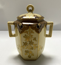 Antique G.D. & Co. France Sugar Bowl With Lid 1880s Hexagonal picture