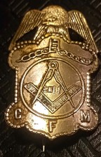 Rare Pre-1906 San Francisco Masonic Badge Hallmark J.C. Irvine S.F. #8868 LQQK picture