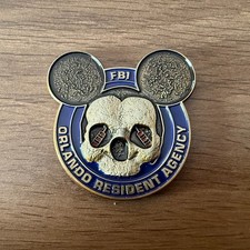 FBI Orlando Resident Agency Tampa JTTF Mickey Skull Challenge Coin 4#N picture