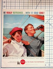 1959 Coca-Cola Magazine Ad - Sailing Couple,