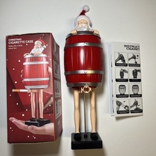 New Naughty Santa Claus in Barrel Cigarette Dispenser Christmas Novelty Gift. picture