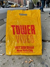 Vintage Tower Video NYC Plastic Bag 215 E 86th St 90s Store Display picture