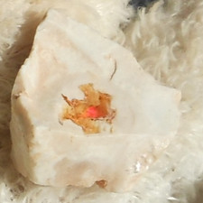 11.25ct weight Mexican Fire Opal Rough Matrix 18x17x5mm Lapidary picture