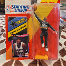 Kenner Starting Lineup David Robinson NBA Figure 1992 Premier w/ Poster Card picture