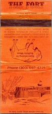 The Fort Buffalo Meat Junction US 285 Denver Vintage Matchbook Cover TMM19-6 picture