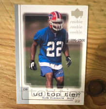 Upper Deck 2001 UD Top Tier Nate Clements Buffalo Bills #277 Rookie #/2500 picture