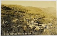 C. 1910 Birds-Eye View of Townsend, Vermont Real Photo Postcard picture