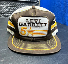 Vintage Deadstock Levi Garrett 5th Ave Tobacco Mesh Trucker Snapback Hat USA picture