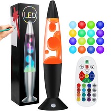 Kikilive 16 Liquid Motion Lamp Led Relaxing Night Light Black Base 17 Color picture