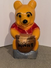 Vintage Large Chalkware Winnie The Pooh Hunny Pot Coin Bank Rare Carnival Prize picture