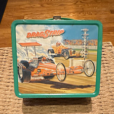 Vintage 1975 Aladdin Industries Drug Strip Metal Lunchbox with out Thermos picture