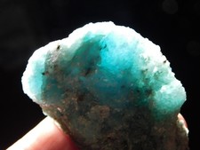 BLUE CHRYSOCOLLA Cluster with Translucent Druzy Quartz Mexico 49.5gr picture
