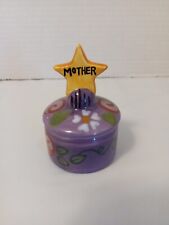Mother Jewelry Trinket Box Hand Painted by Bird Brain CSara 2003 Vtg Mom Gift 3