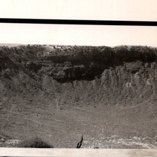 1940s RPPC Meteor Crater Observation Window Meteorite Winslow Arizona Postcard picture