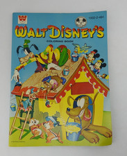 Vintage Walt Disneys Coloring Book Whitman 1949 Mickey Mouse Goofy Pluto picture