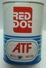 Vintage RED DOT ATF Quart Can RELIABLE OIL Co. DENVER Colorado Hard to Find picture