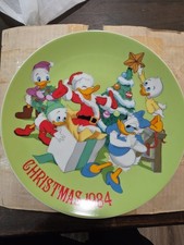 Vintage 1984 Disney Christmas Plate Donald Duck 50th Birthday Limited Edition picture