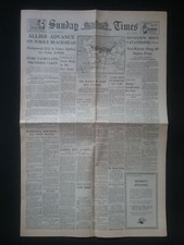 SUNDAY TIMES JUNE 11TH 1944 (4 Pages/8 Sides) WORLD WAR II picture