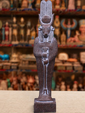 Red Granite Egyptian Goddess Hathor Goddess of Love Statue Home Decor picture