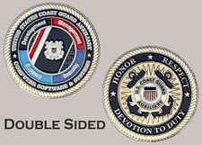 US Coast Guard Auxiliary Software & Systems Double Sided Challenge Coin J#48 picture