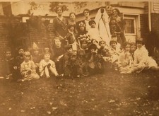 Huntington, WV Halloween Class Photo Boys Girls Teacher 1920s West Virginia Vtg picture