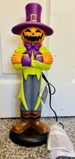 Halloween Dapper Jack O’ Lantern Scarecrow 17” Light Up Blow Mold Wal-Mart picture
