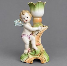 Vintage Hand Painted Ceramic Cherub Angel 6 1/4