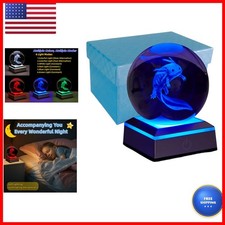 Conalisk 3D Axolotl Crystal Ball Night Light 3.15 Inch LED Base Axolotl D picture