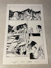 TERMINATOR 2029 #3 original comic book art JOHN CONNOR fights RESISTANCE LEADER picture