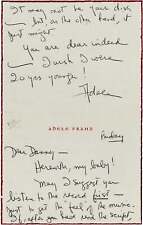AUTOGRAPH NOTE FROM ADELE FRANZ LONGMIRE SIGNED TO DANIEL SELZNICK 1969 #134604 picture