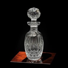 Vtg Waterford Crystal Lismore Decanter Signed Whiskey Scotch Barware - 10.5