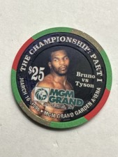 MGM Grand Casino Las Vegas Nevada $25 Bruno vs Tyson Fight Chip 1996 picture