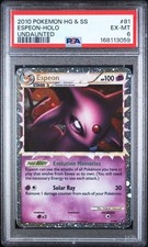 Espeon PRIME 81/90 | PSA 6 EX-MT | HGSS Undaunted 2010 Holo Ultra Rare Pokemon picture