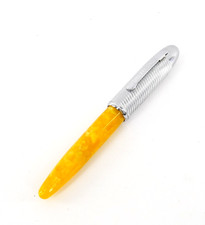 BREiTLiNG WATCH STORE GiFT MARBLED YELLOW RESiN LUXURY BALLPOiNT PEN picture