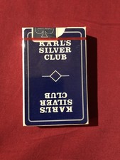 (NEW) Vintage Blue Karl’s Silver Club USPC Blue Seal Card Deck picture